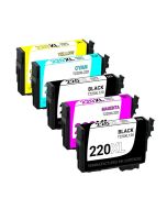 Ensemble de 5 Cartouches d'encre Compatible Epson 220XL Haut Rendement