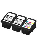 Deux Canon 275XL et une 276XL Trio de cartouches réusinées Haut rendement