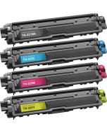 Brother TN221 & TN225 kit de 4 cartouches réusinées haut rendement *Fabriqué au Canada
