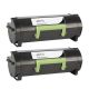 Duo Pack Lexmark 60F1H00 / 601H deux Cartouches Toner compatibles Haut Rendement